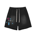 Sun Fade Raw Edge Cotton Shorts